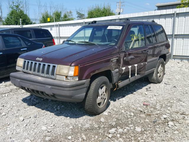 1J4GZ58S4SC585569 - 1995 JEEP GRAND CHER PURPLE photo 2