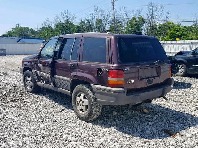 1J4GZ58S4SC585569 - 1995 JEEP GRAND CHER PURPLE photo 3