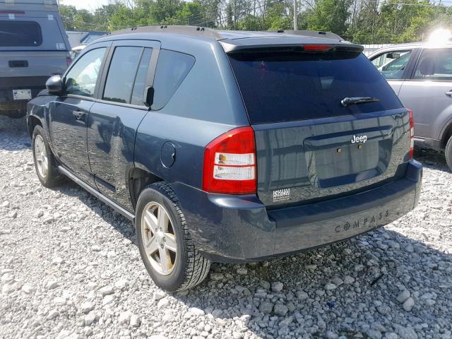 1J8FT470X7D251019 - 2007 JEEP COMPASS BLUE photo 3