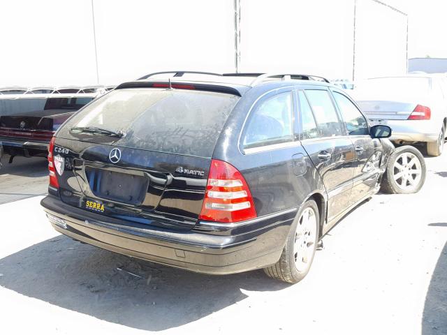 WDBRH81J45F612937 - 2005 MERCEDES-BENZ C 240 SPOR BLACK photo 4