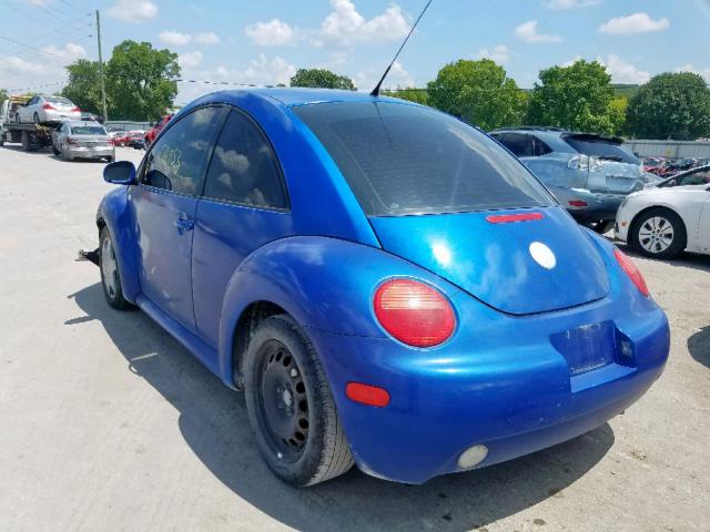 3VWBK21C53M403798 - 2003 VOLKSWAGEN NEW BEETLE ლურჯი ფოტო 3