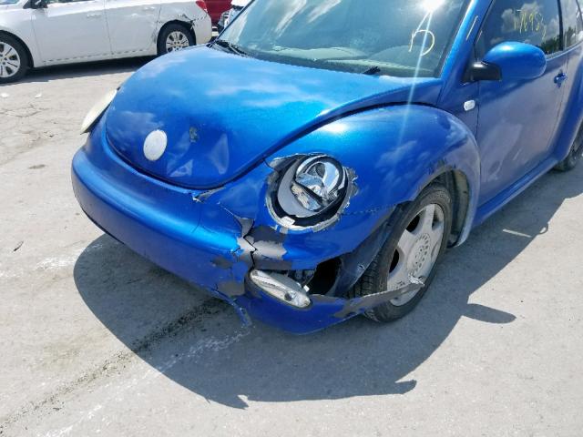 3VWBK21C53M403798 - 2003 VOLKSWAGEN NEW BEETLE ლურჯი ფოტო 9
