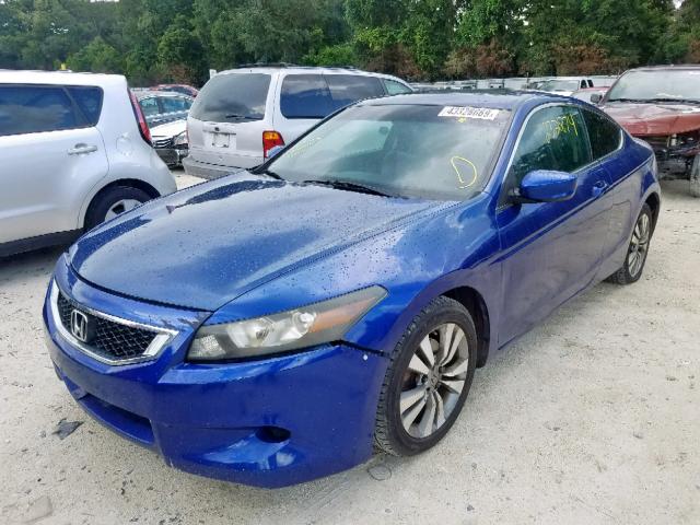 1HGCS12849A013844 - 2009 HONDA ACCORD EXL BLUE photo 2