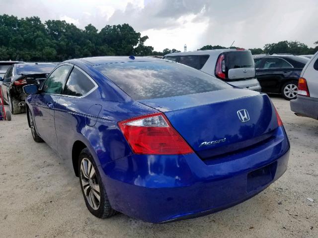 1HGCS12849A013844 - 2009 HONDA ACCORD EXL BLUE photo 3