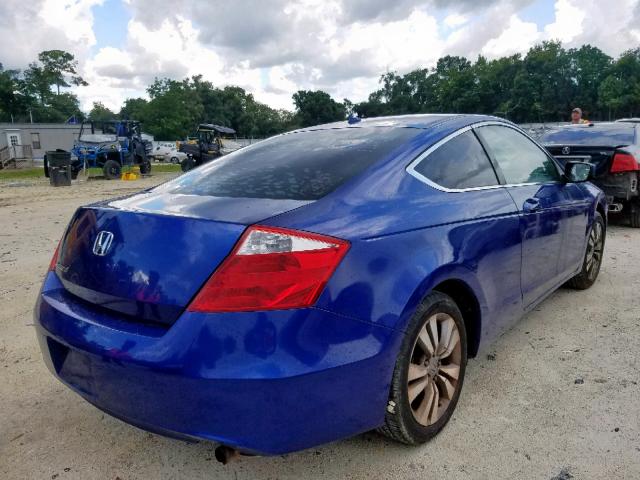 1HGCS12849A013844 - 2009 HONDA ACCORD EXL BLUE photo 4