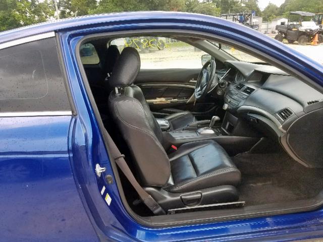 1HGCS12849A013844 - 2009 HONDA ACCORD EXL BLUE photo 5