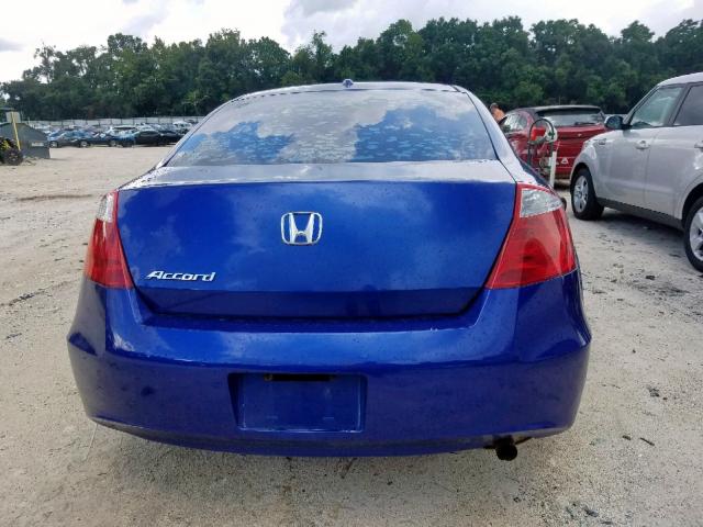 1HGCS12849A013844 - 2009 HONDA ACCORD EXL BLUE photo 9