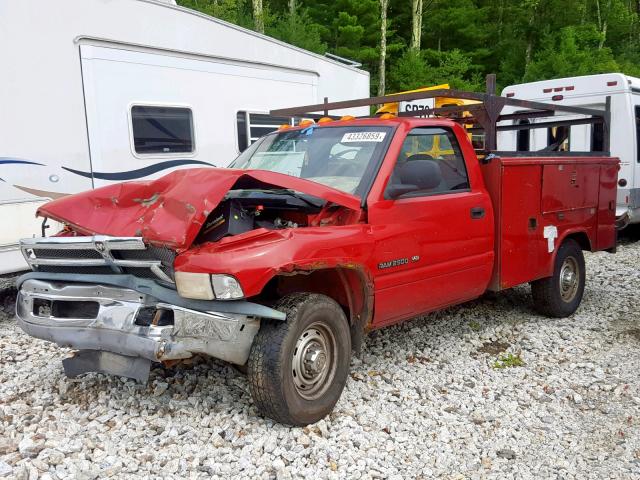 3B6KC26ZXXM563764 - 1999 DODGE RAM 2500 RED photo 2