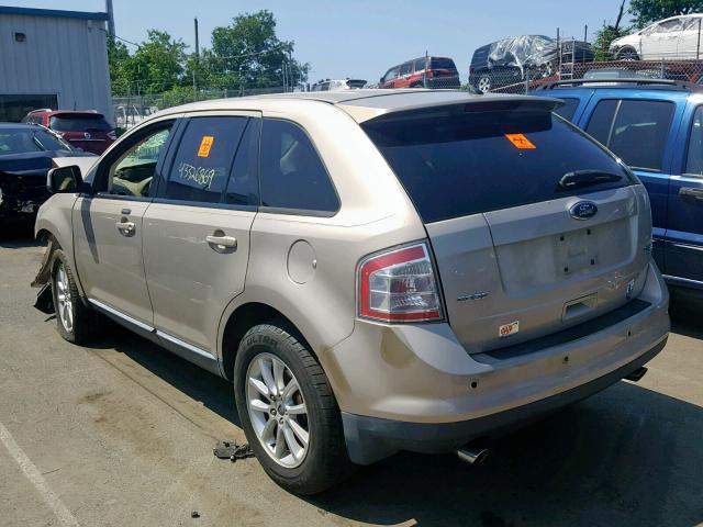 2FMDK48C07BB49708 - 2007 FORD EDGE SEL GOLD photo 3