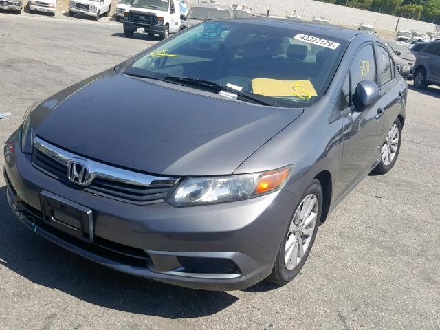 2HGFB2F92CH545298 - 2012 HONDA CIVIC EXL GRAY photo 2