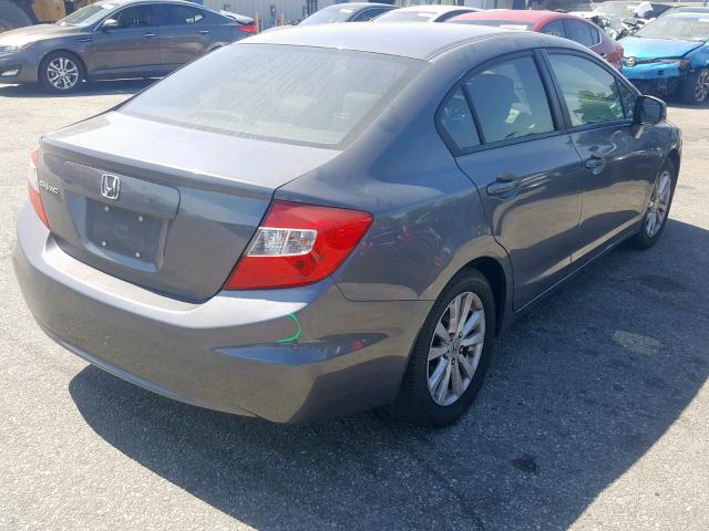 2HGFB2F92CH545298 - 2012 HONDA CIVIC EXL GRAY photo 4