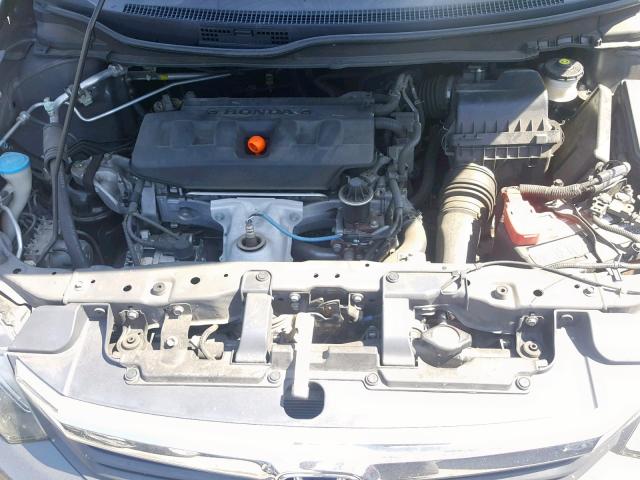 2HGFB2F92CH545298 - 2012 HONDA CIVIC EXL GRAY photo 7