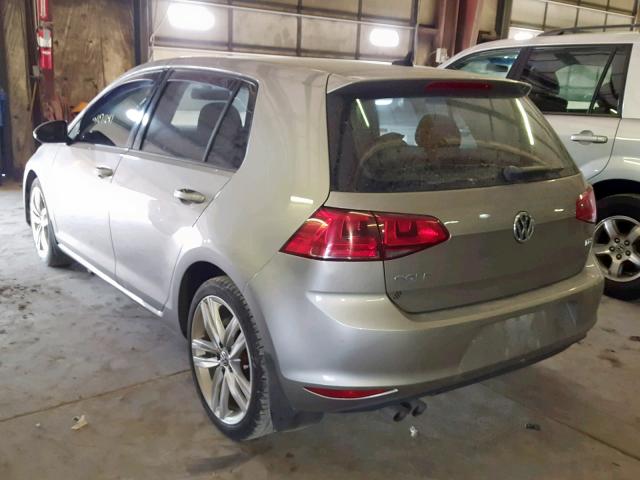 3VWRA7AU5FM030337 - 2015 VOLKSWAGEN GOLF TDI SILVER photo 3