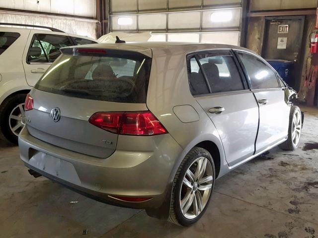 3VWRA7AU5FM030337 - 2015 VOLKSWAGEN GOLF TDI SILVER photo 4