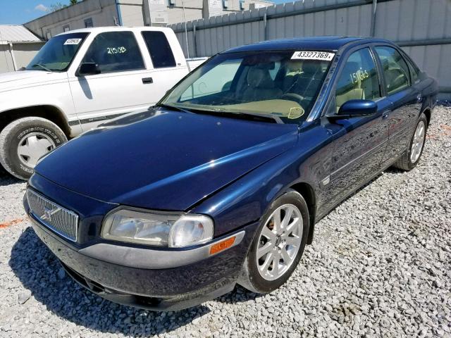 YV1TS59H141374205 - 2004 VOLVO S80 2.5T BLUE photo 2