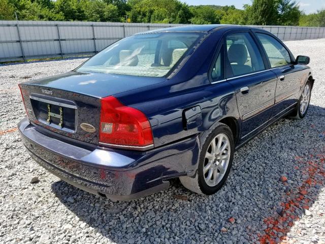 YV1TS59H141374205 - 2004 VOLVO S80 2.5T BLUE photo 4