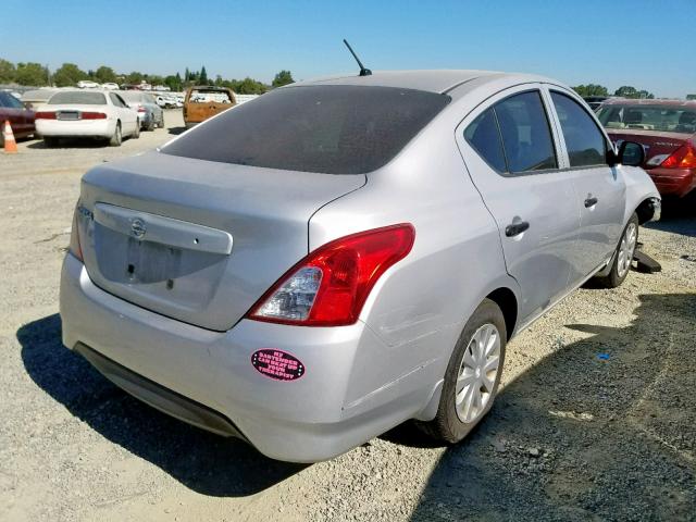 3N1CN7AP5FL837148 - 2015 NISSAN VERSA S SILVER photo 4