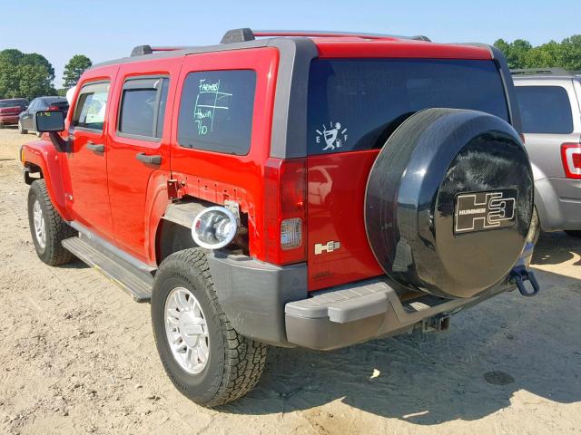 5GTDN136468160913 - 2006 HUMMER H3 RED photo 3