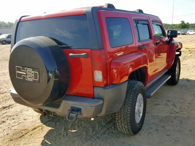 5GTDN136468160913 - 2006 HUMMER H3 RED photo 4