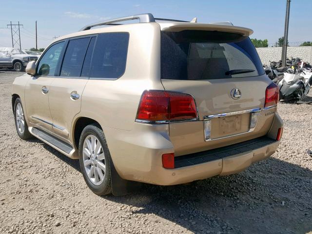 JTJHY7AX9B4071044 - 2011 LEXUS LX 570 GOLD photo 3