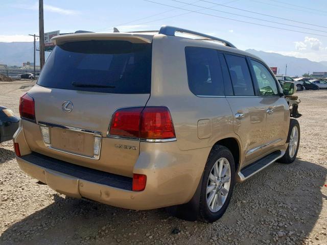 JTJHY7AX9B4071044 - 2011 LEXUS LX 570 GOLD photo 4