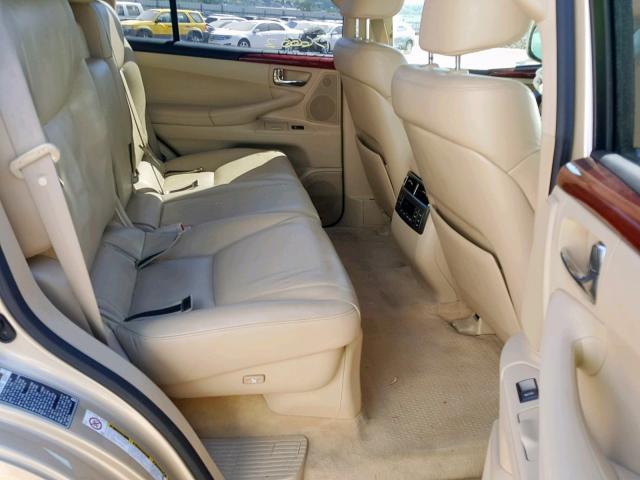 JTJHY7AX9B4071044 - 2011 LEXUS LX 570 GOLD photo 6