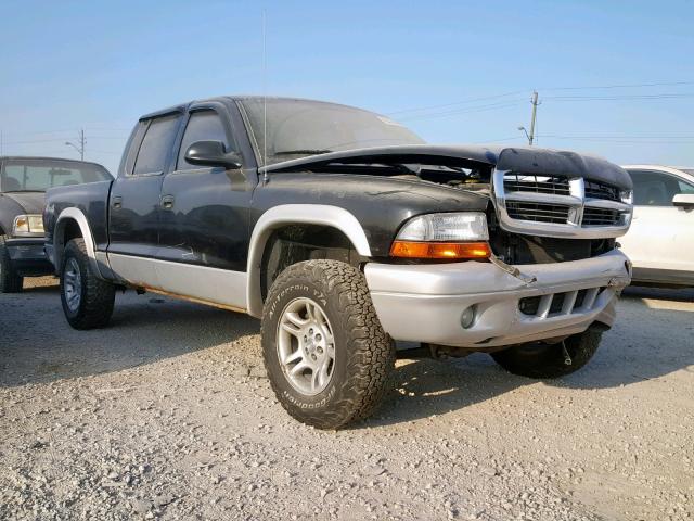 1D7HG48N54S540692 - 2004 DODGE DAKOTA QUA BLACK photo 1