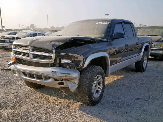 1D7HG48N54S540692 - 2004 DODGE DAKOTA QUA BLACK photo 2