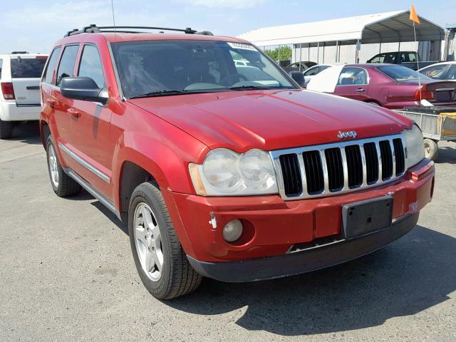 1J4HS58N15C585424 - 2005 JEEP GRAND CHER RED photo 1