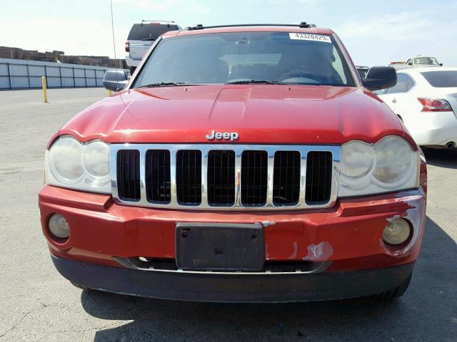 1J4HS58N15C585424 - 2005 JEEP GRAND CHER RED photo 9