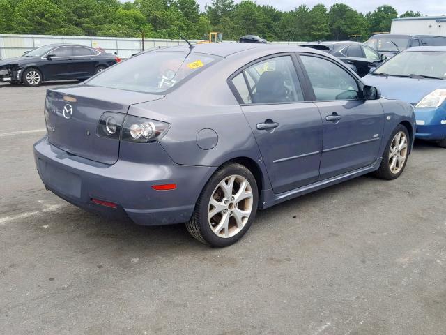 JM1BK324181789852 - 2008 MAZDA 3 S GRAY photo 4