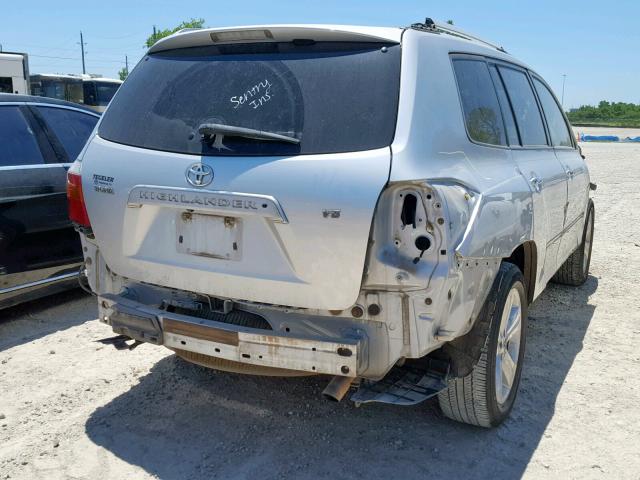 JTEDS42A082055830 - 2008 TOYOTA HIGHLANDER SILVER photo 4