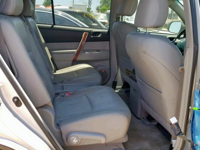 JTEDS42A082055830 - 2008 TOYOTA HIGHLANDER SILVER photo 6