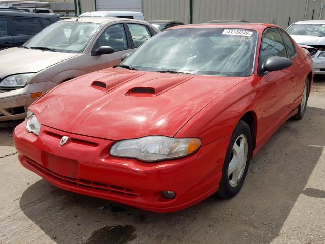 2G1WX15K829177399 - 2002 CHEVROLET MONTE CARL RED photo 2