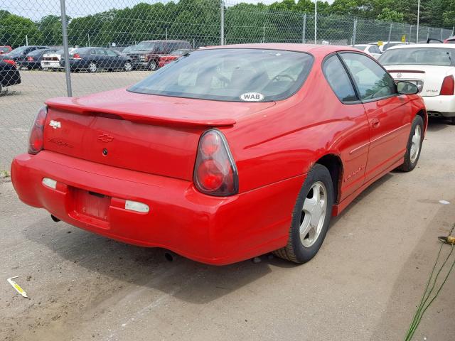 2G1WX15K829177399 - 2002 CHEVROLET MONTE CARL RED photo 4