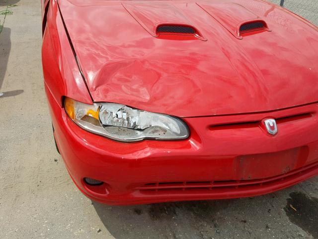 2G1WX15K829177399 - 2002 CHEVROLET MONTE CARL RED photo 9