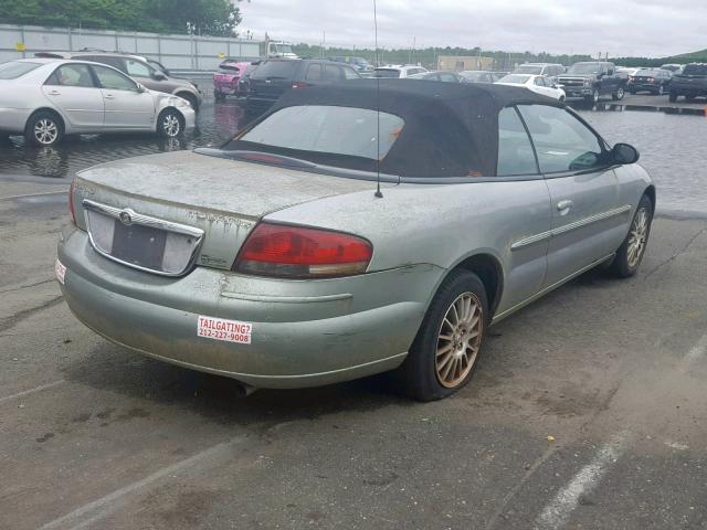 1C3EL55R34N333551 - 2004 CHRYSLER SEBRING LX GRAY photo 4