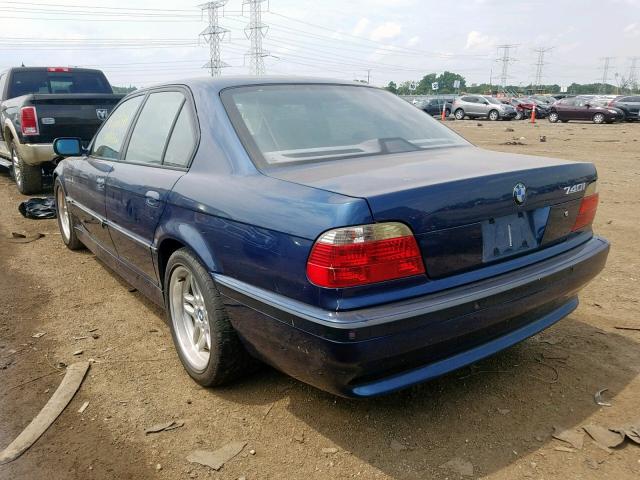 WBAGG8341YDN78469 - 2000 BMW 740 I AUTO BLUE photo 3