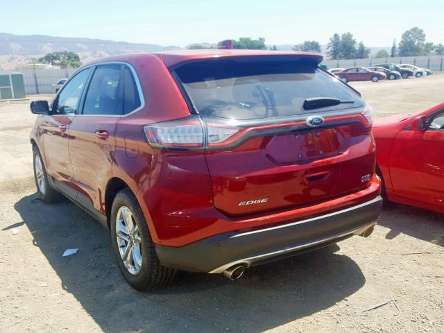 2FMPK3J90JBB31271 - 2018 FORD EDGE SEL RED photo 3