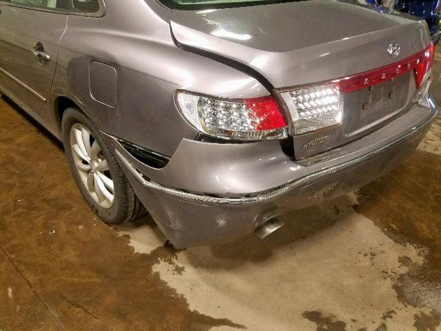 KMHFC46FX7A218774 - 2007 HYUNDAI AZERA SE GRAY photo 9