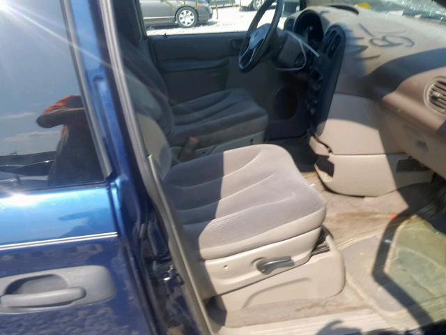 1B4GP25362B517025 - 2002 DODGE CARAVAN SE BLUE photo 5