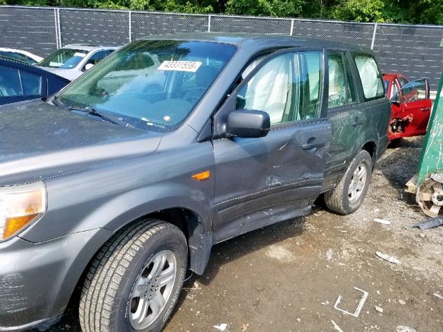 5FNYF18157B008126 - 2007 HONDA PILOT LX GRAY photo 9