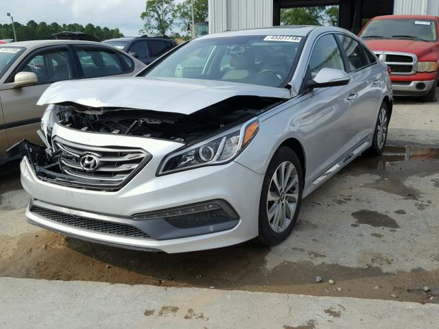 5NPE34AF1HH476277 - 2017 HYUNDAI SONATA SPO SILVER photo 2