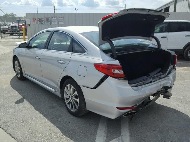 5NPE34AF1HH476277 - 2017 HYUNDAI SONATA SPO SILVER photo 3