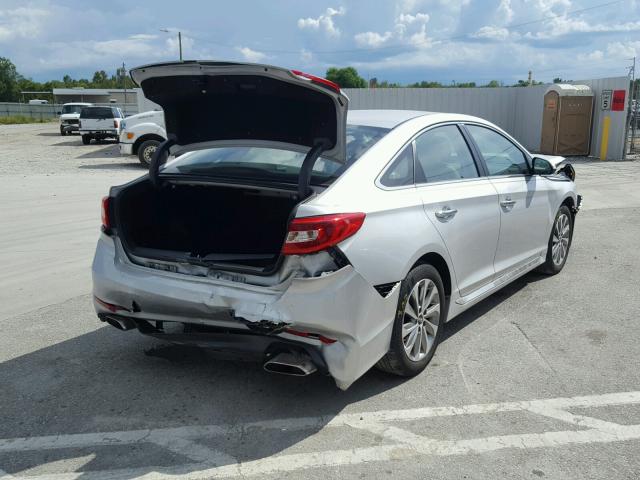 5NPE34AF1HH476277 - 2017 HYUNDAI SONATA SPO SILVER photo 4