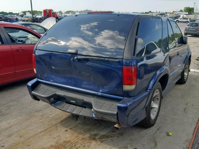 1GNCS18X24K125114 - 2004 CHEVROLET BLAZER BLUE photo 4