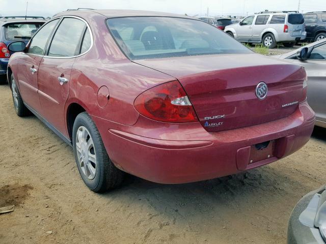 2G4WC562151326744 - 2005 BUICK LACROSSE C RED photo 3