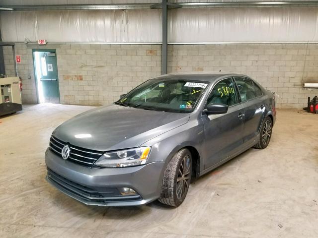 3VWD17AJ2GM390943 - 2016 VOLKSWAGEN JETTA SPOR GRAY photo 2