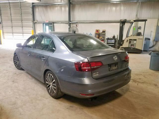 3VWD17AJ2GM390943 - 2016 VOLKSWAGEN JETTA SPOR GRAY photo 3