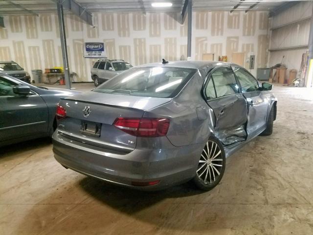 3VWD17AJ2GM390943 - 2016 VOLKSWAGEN JETTA SPOR GRAY photo 4